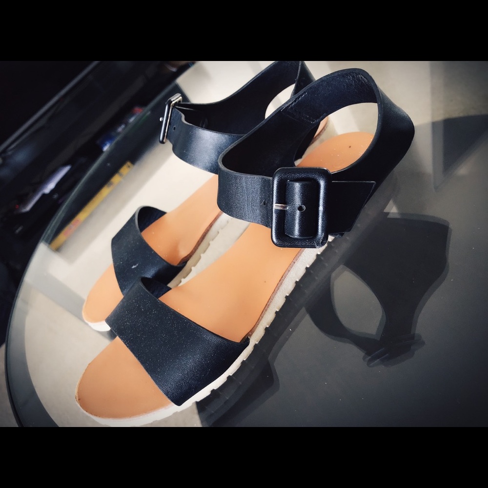 Black ankle strap Sandals SIZE 7